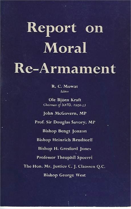 Report on Moral Re-Armament, edited by Robin Mowat, book cover