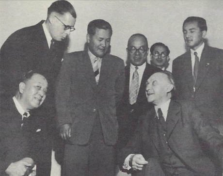 Dr Adenauer and group