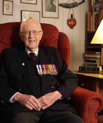 Dick Channer Colour Portrait Photo with medals