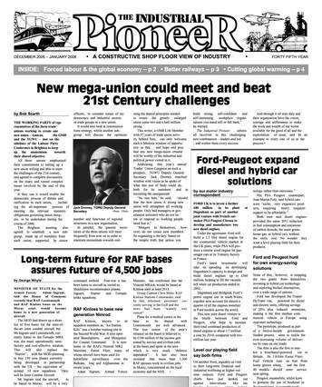 The Industrial Pioneer front page 2005