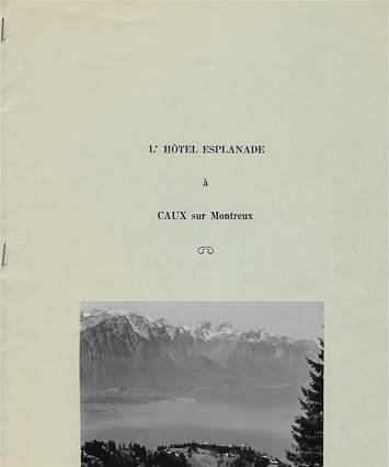Couverture de la brochure pour la vente de l'ancien Caux-Palace en 1946