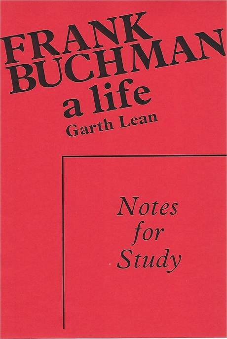 Study notes on Lean's biography of Buchman, booklet cover