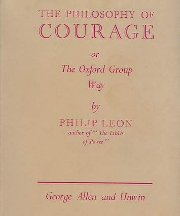 The philosophy of courage, book cover