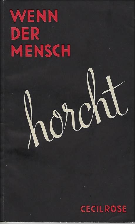 Wenn de Mensch horcht, book cover