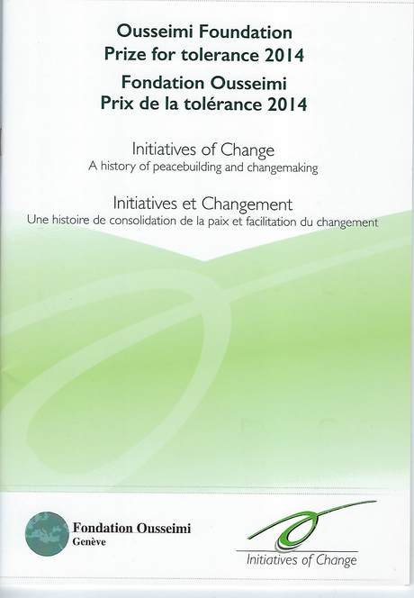 Ousseimi Prize for Tolerance - booklet, cover
