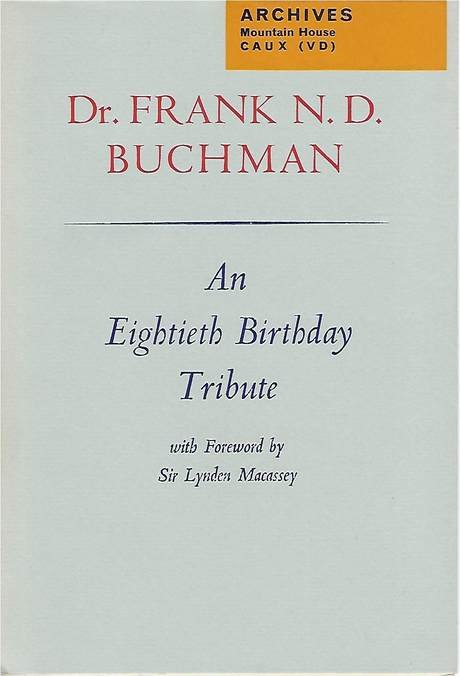 Dr. Frank N.D. Buchman - An Eightieth Birthday Tribute, booklet cover