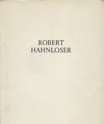 Robert Hahnloser, booklet cover