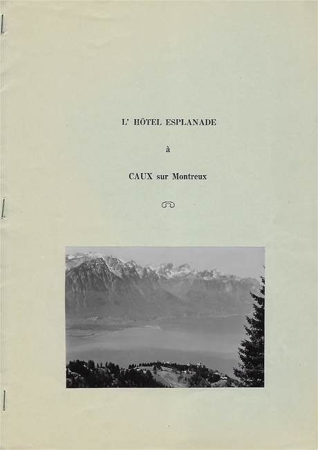 Couverture de la brochure pour la vente de l'ancien Caux-Palace en 1946