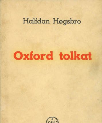 BookCover 'Oxford tolkat' by Halfdan Hoegsbro in Swedish