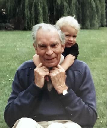 Paul Campbell with grandchild
