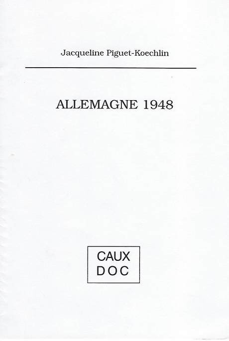 Allemagne 1948, couverture
