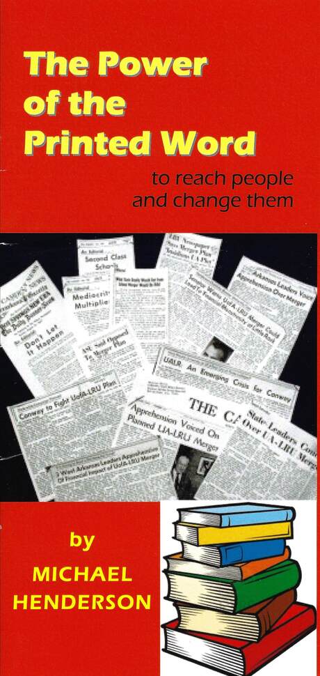 "The Power of the Printed Word" booklet by Michael Henderson, cover