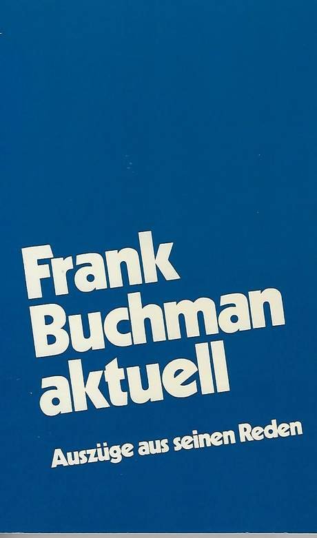 Frank Buchman aktuell, book cover