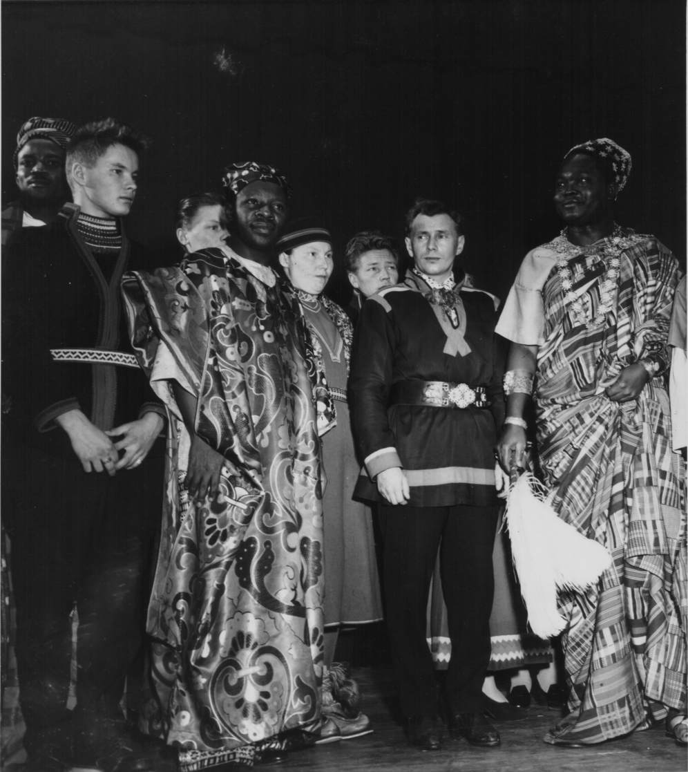Sami with Mannesseh Moerane, South Africa and Apaloo Modesto, Nigeria from cast of 'Freedom'