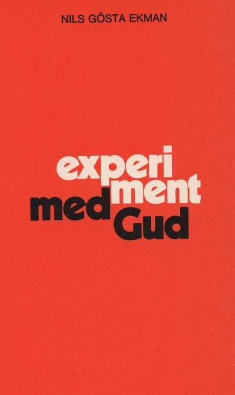 BookCover - 'Experiment med Gud', by Gösta Ekman